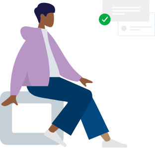 Man sitting illustration