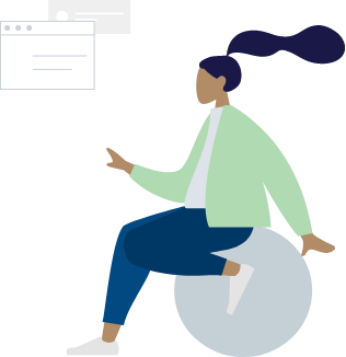 Woman sitting illustration